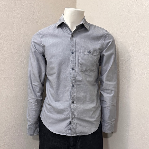Armani Exchange Men’s Fitted Casual Button Down Shirt Gray Long Sleeve A|X SP - Picture 1 of 14